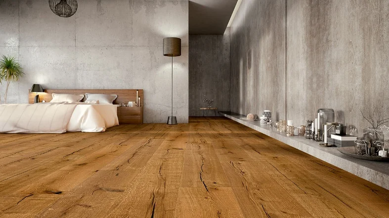 Holzdielen-Boden in modernem Wohnraum